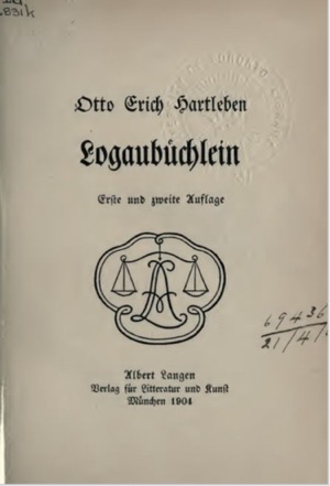  Logaubüchlein、1904 Wikipediaより